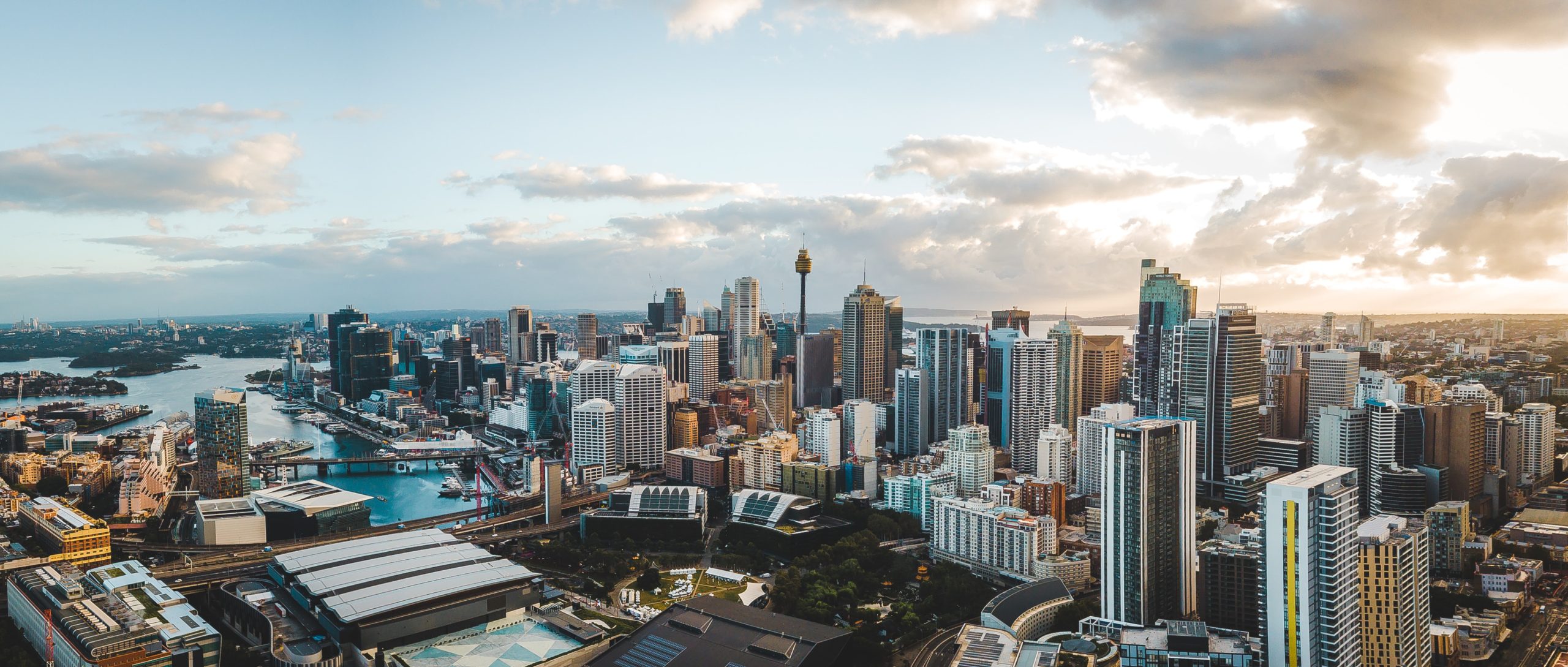 Aerial view of Sydney CBD skyline
